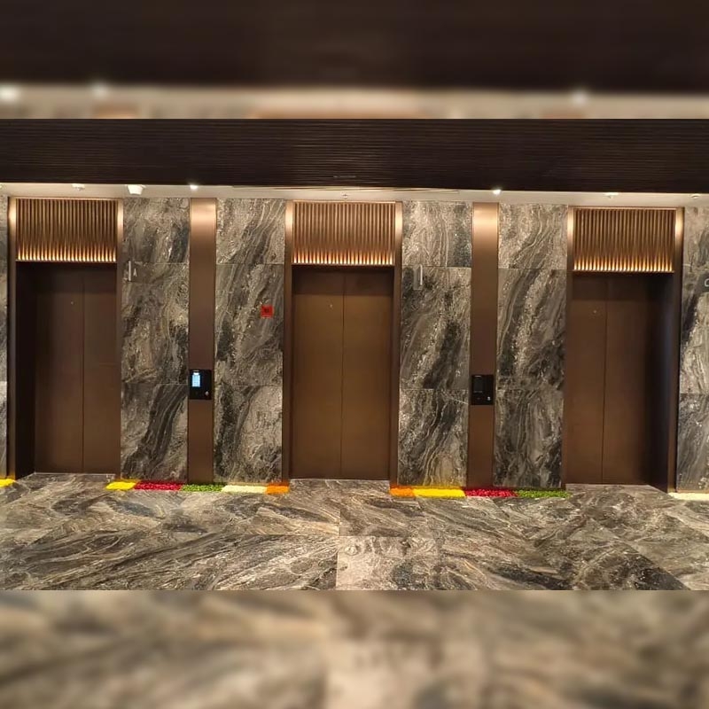 Stone Cladding Elevator Lobby Work in Mumbai